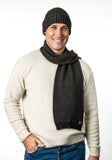 Moss Stitch Plated Possum Merino Scarf