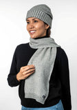 Moss Stitch Plated Possum Merino Scarf