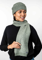 Moss Stitch Plated Possum Merino Scarf