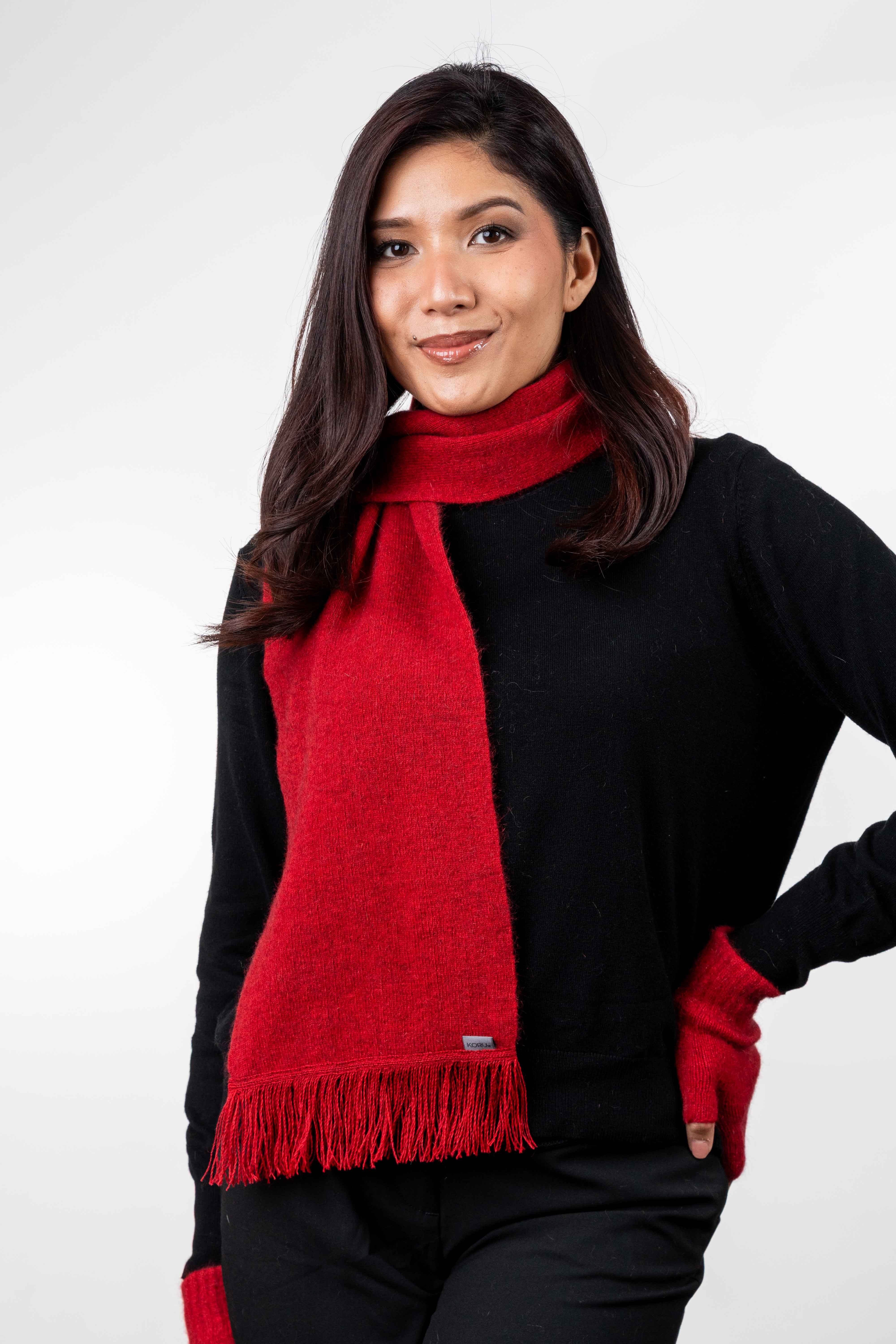 Fringed Possum Merino Scarf Secondary image