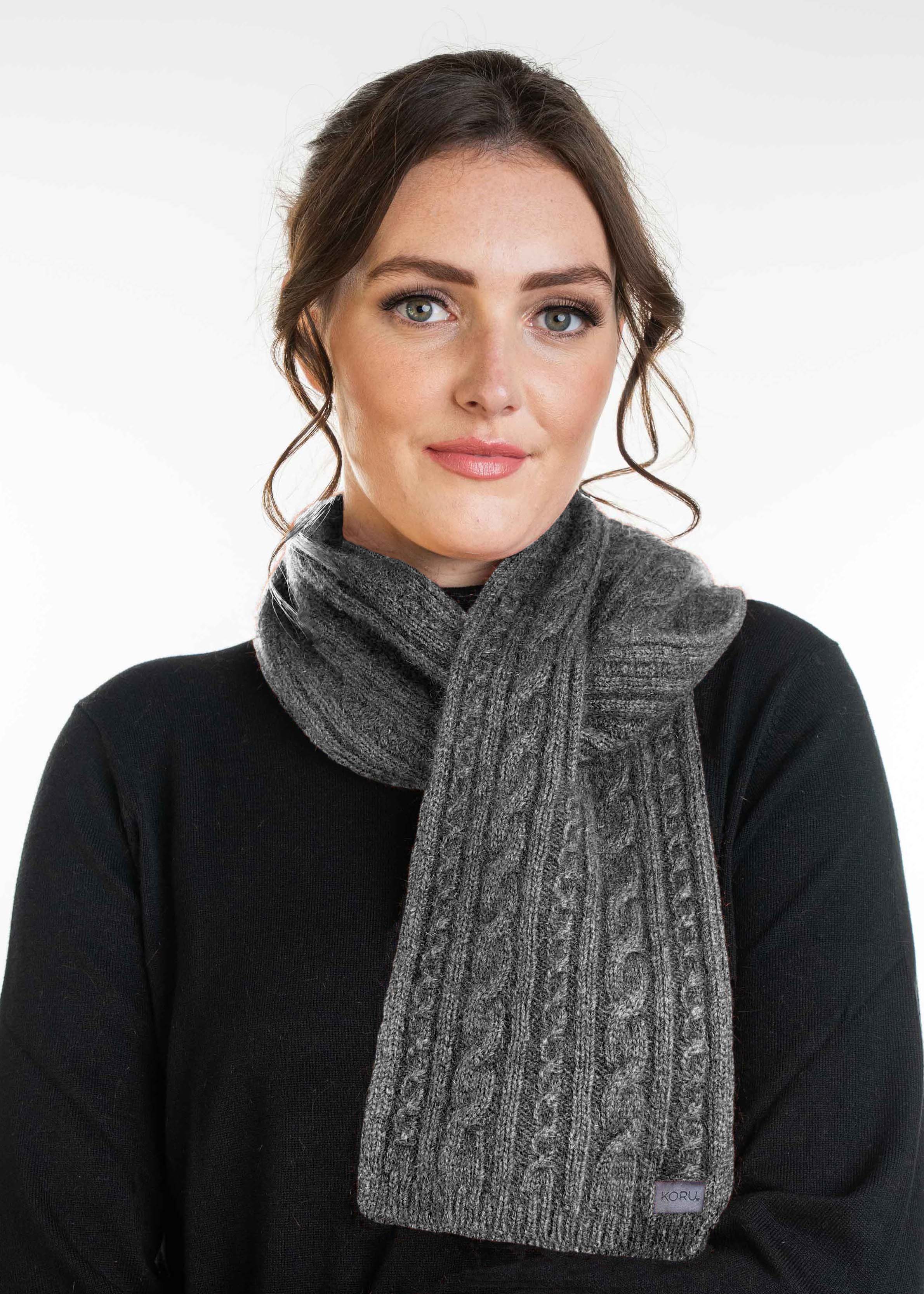 Cable Knit Possum Merino Scarf Main image