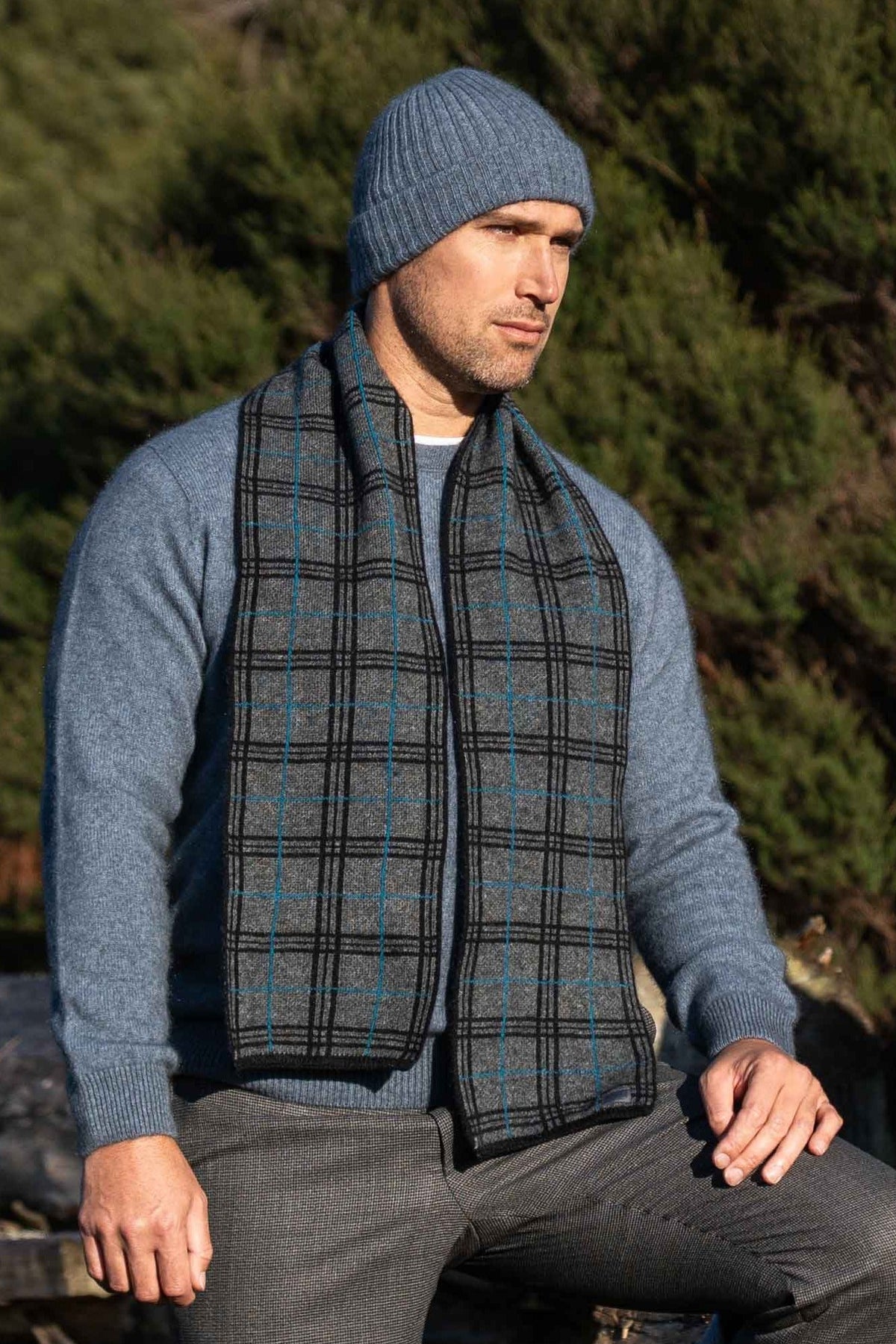 Tartan Possum Merino Scarf