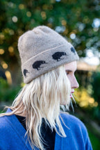 Kiwi Motif Possum Merino Beanie