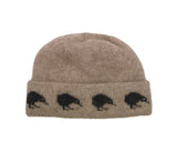 Kiwi Motif Possum Merino Beanie