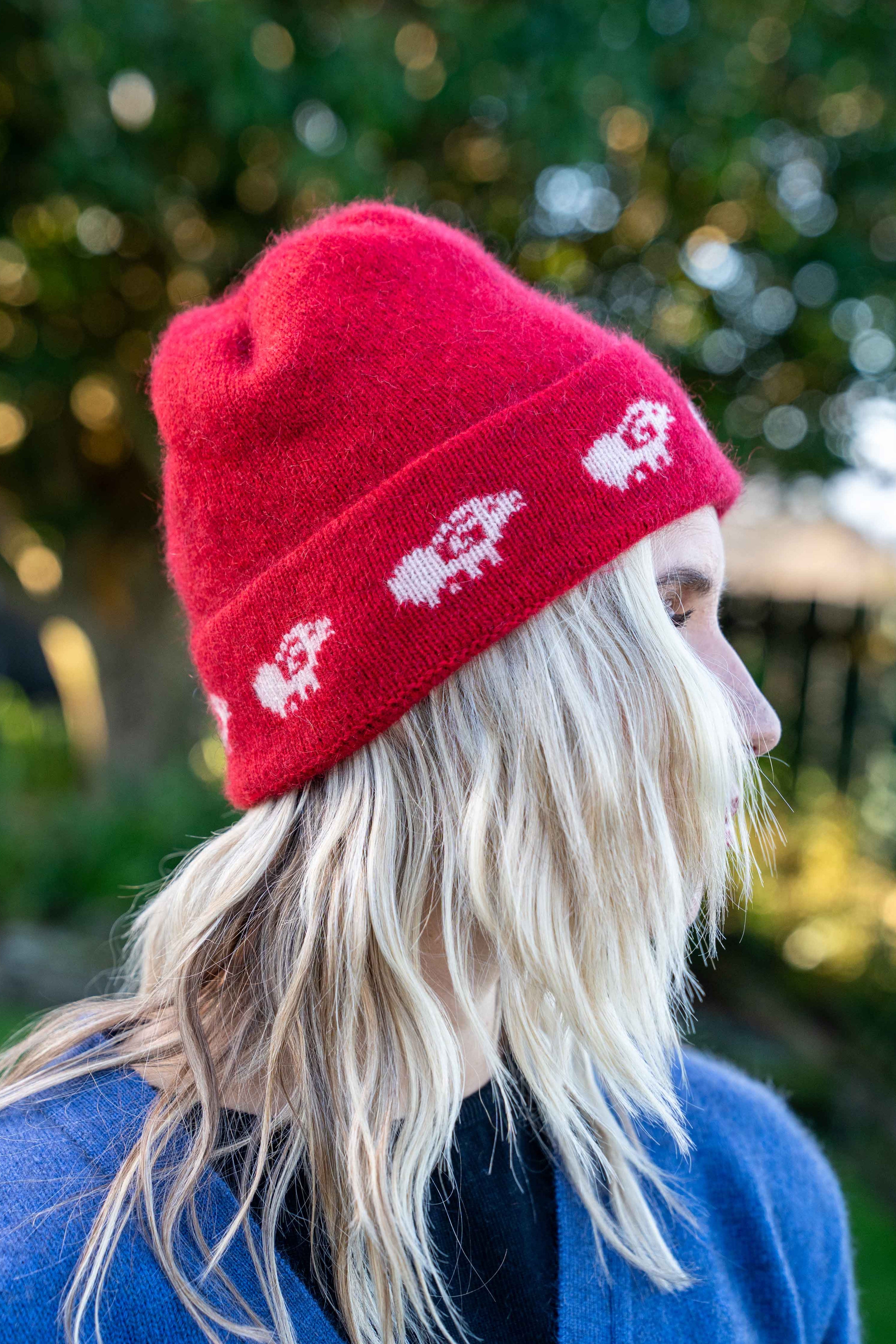 Sheep Motif Possum Merino Beanie Main image