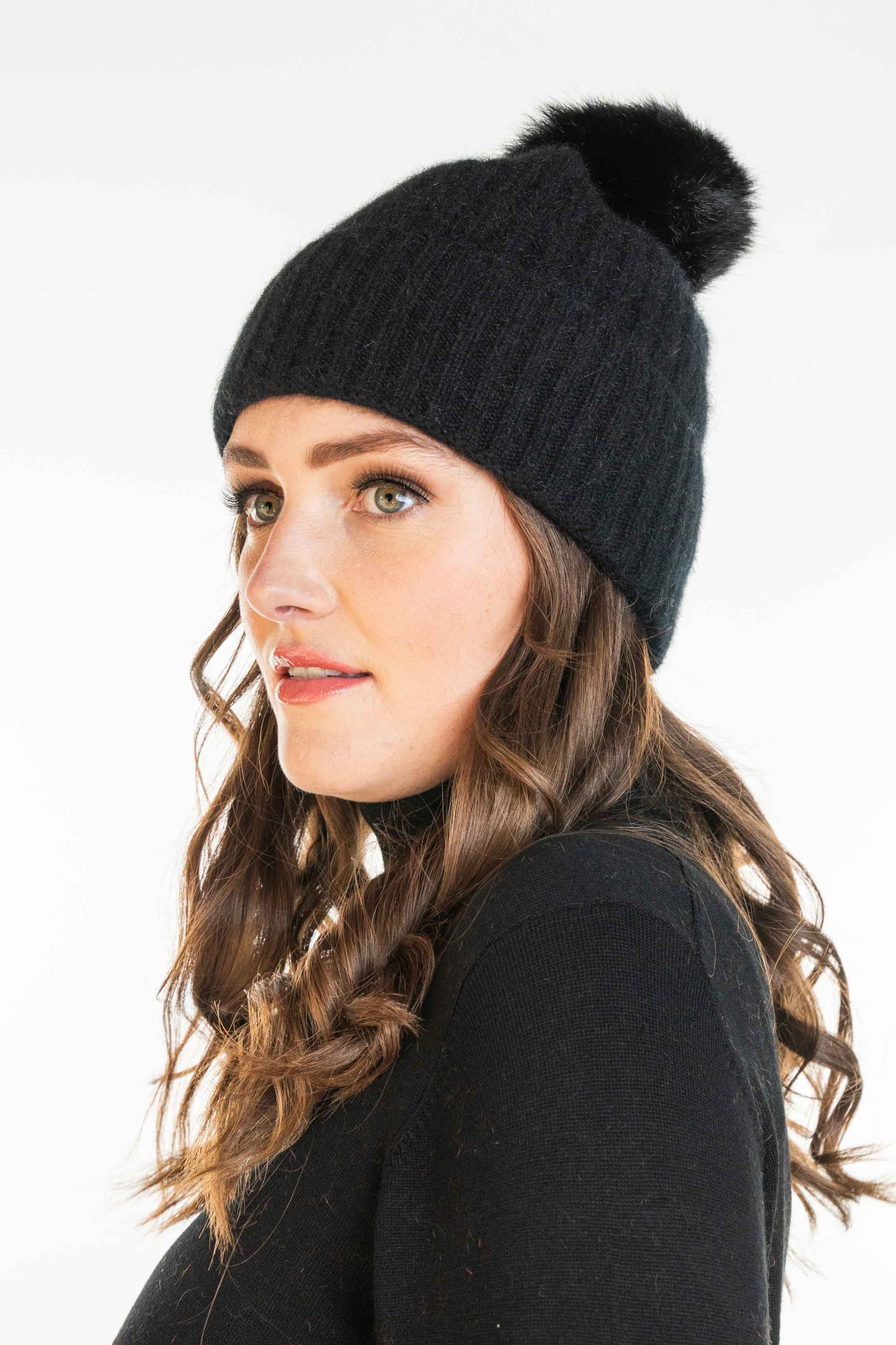 Fur Pom Pom Possum Merino Beanie Main image