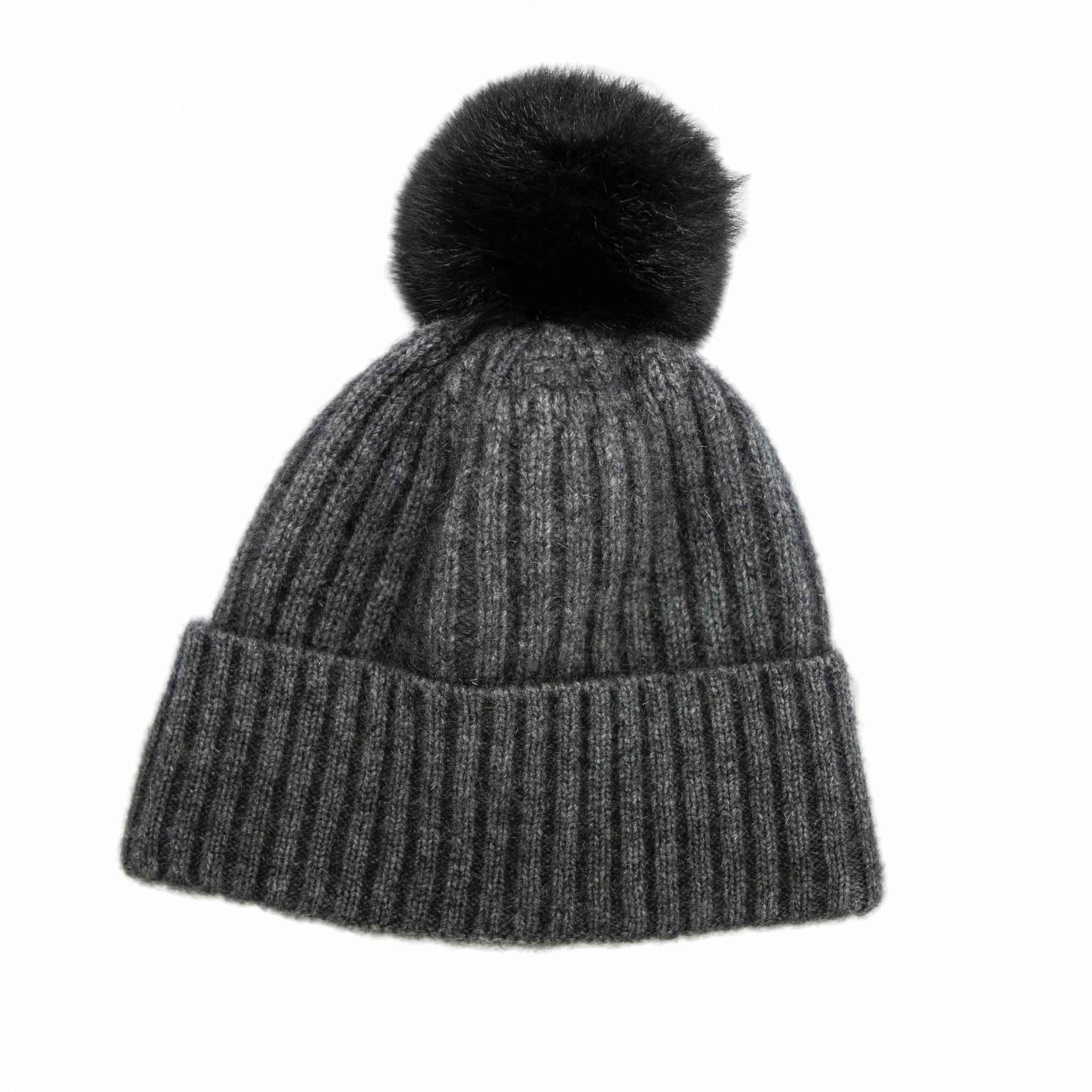 Fur Pom Pom Possum Merino Beanie