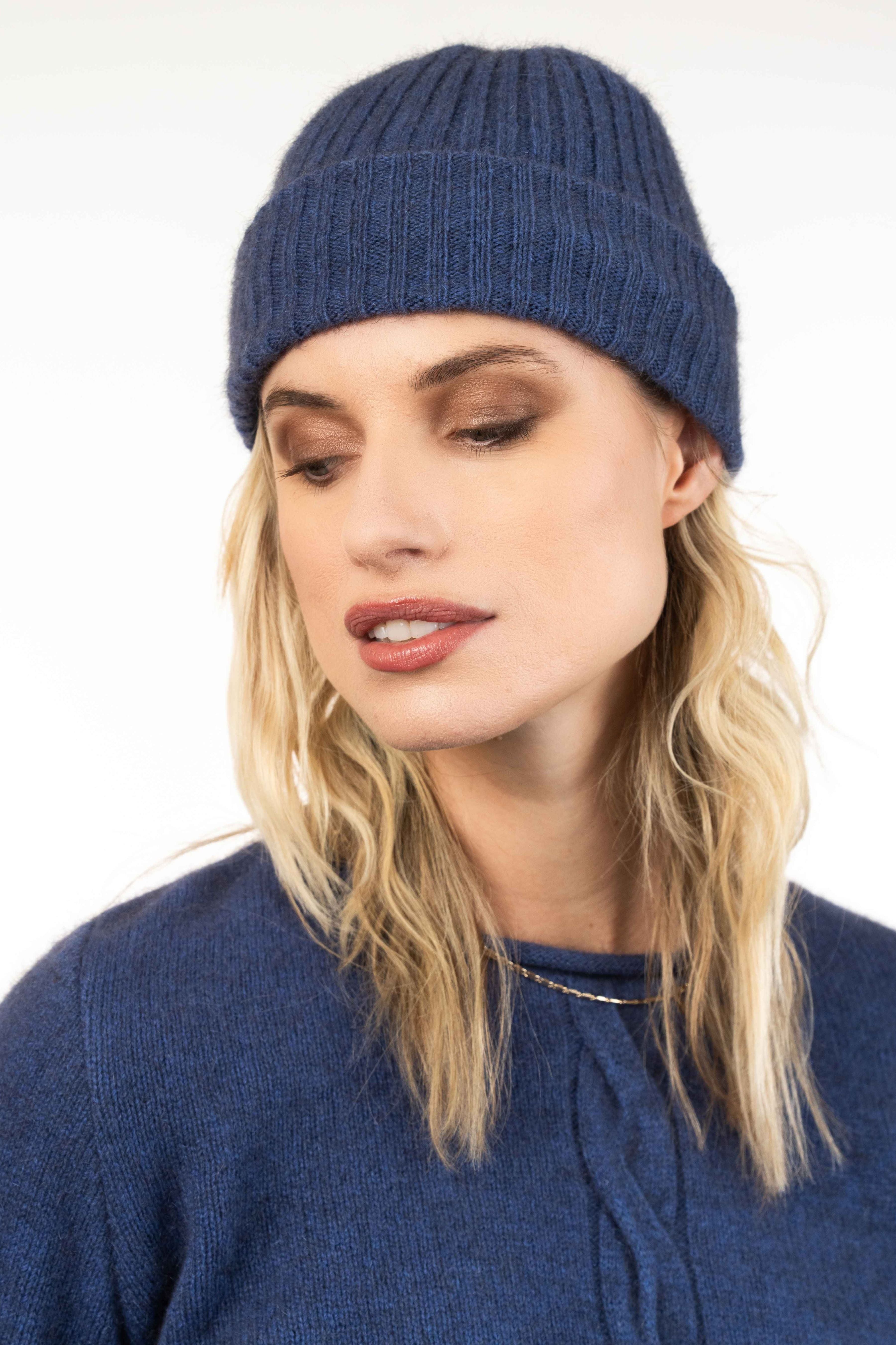 Lightweight Ribbed Possum Merino Beanie