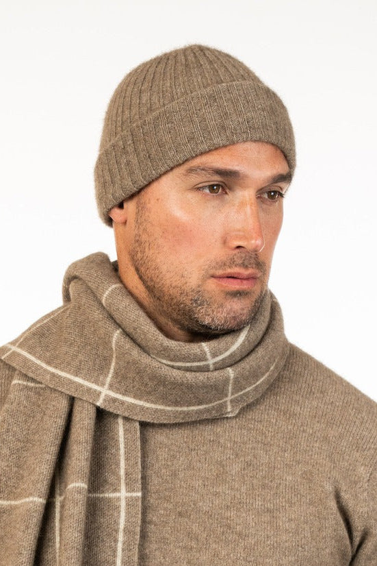 Lightweight Ribbed Possum Merino Beanie