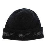 Fern Motif Possum Merino Beanie