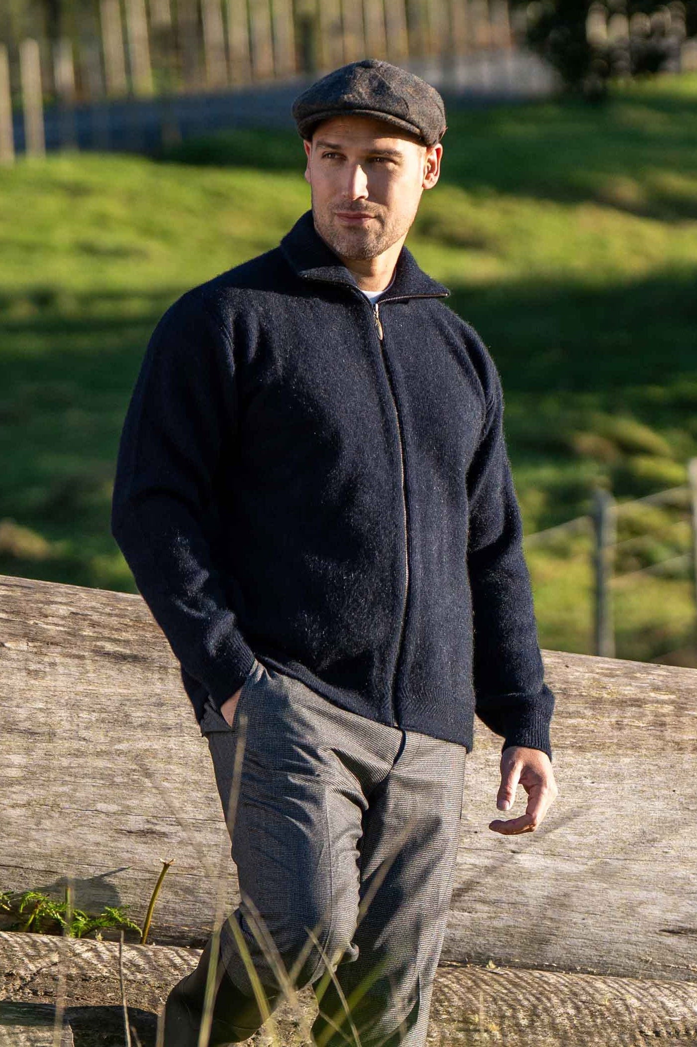Zip Through Possum Merino Jacket Main image