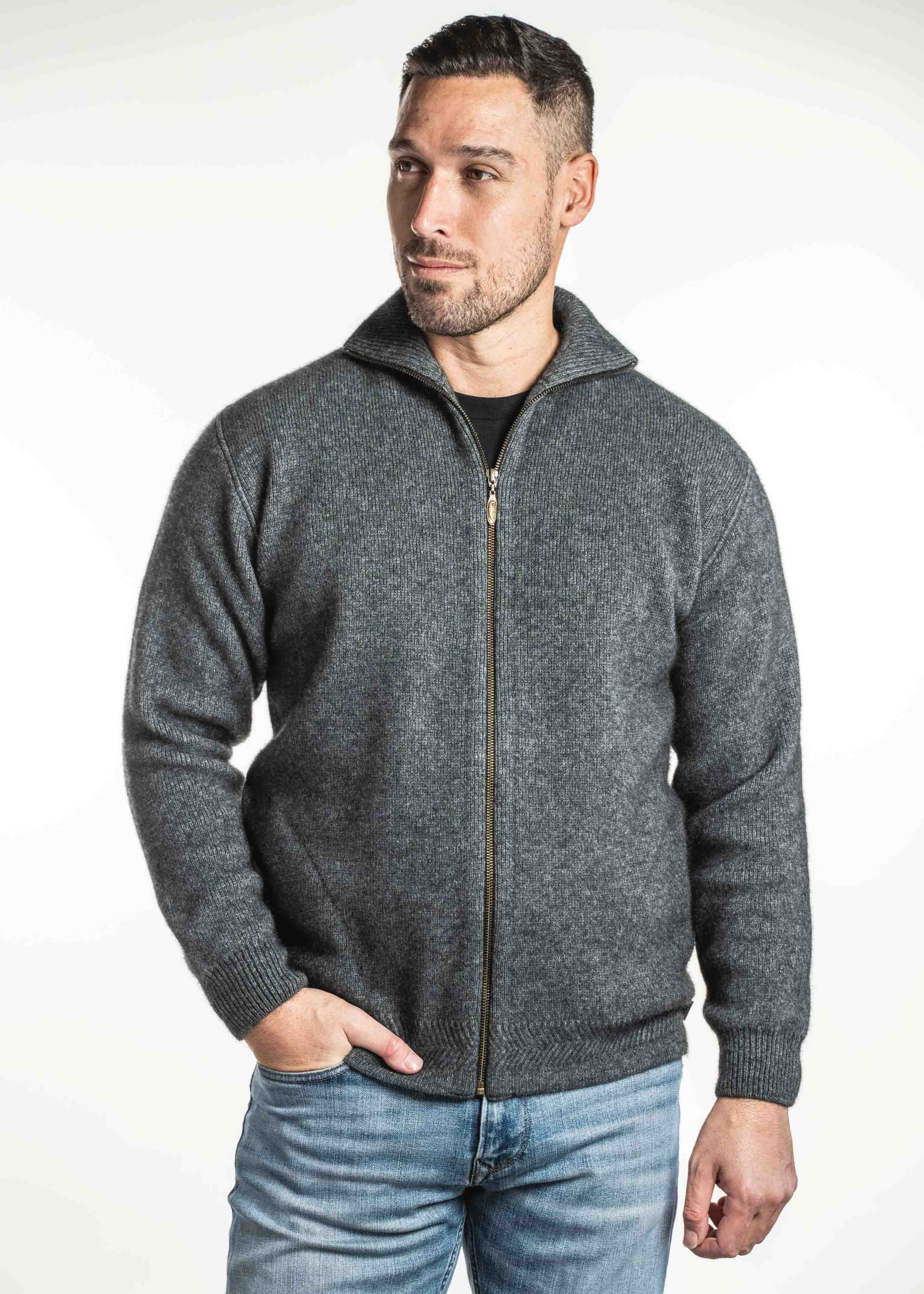 Zip Through Possum Merino Jacket Secondary image