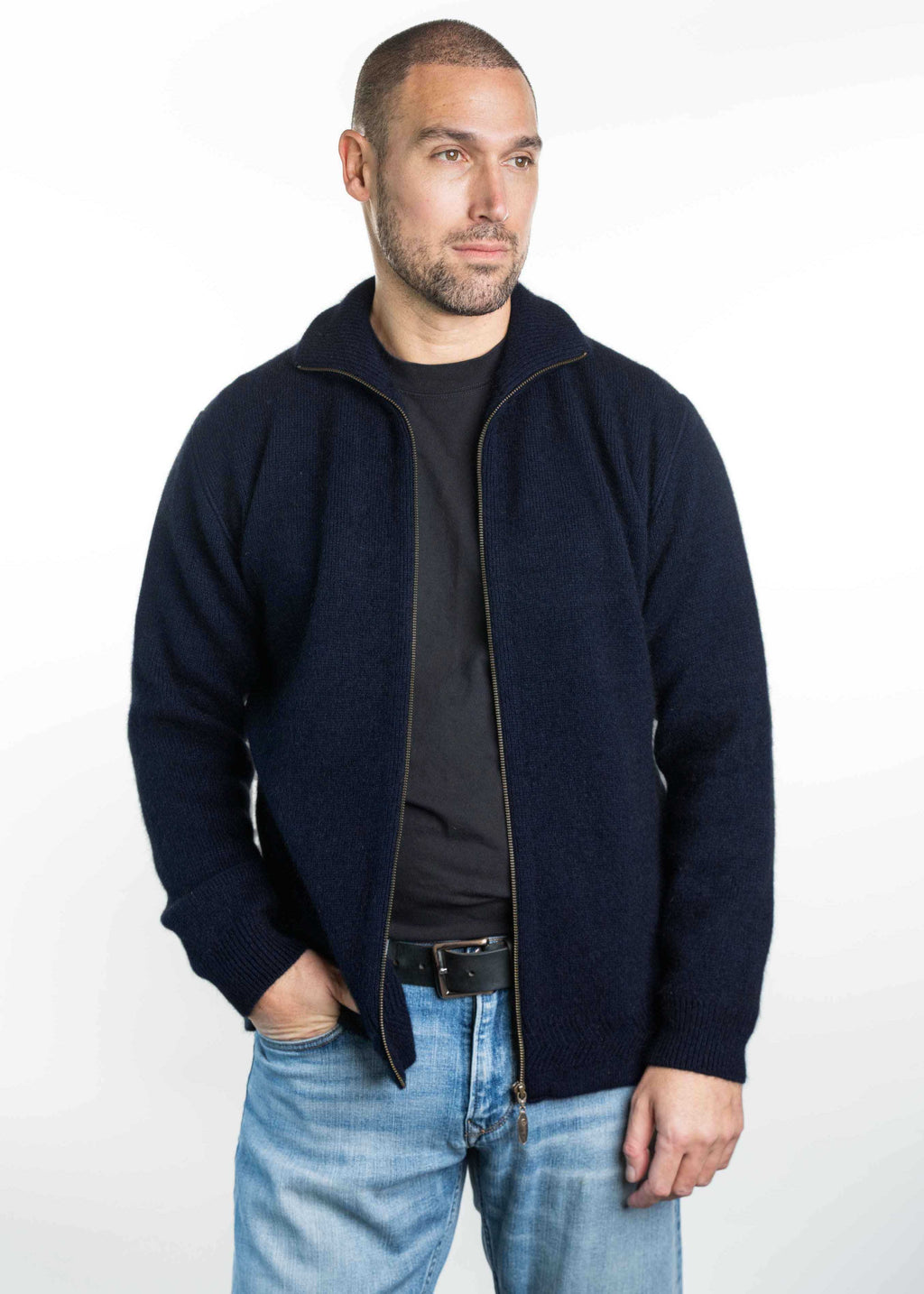 Zip Through Possum Merino Jacket