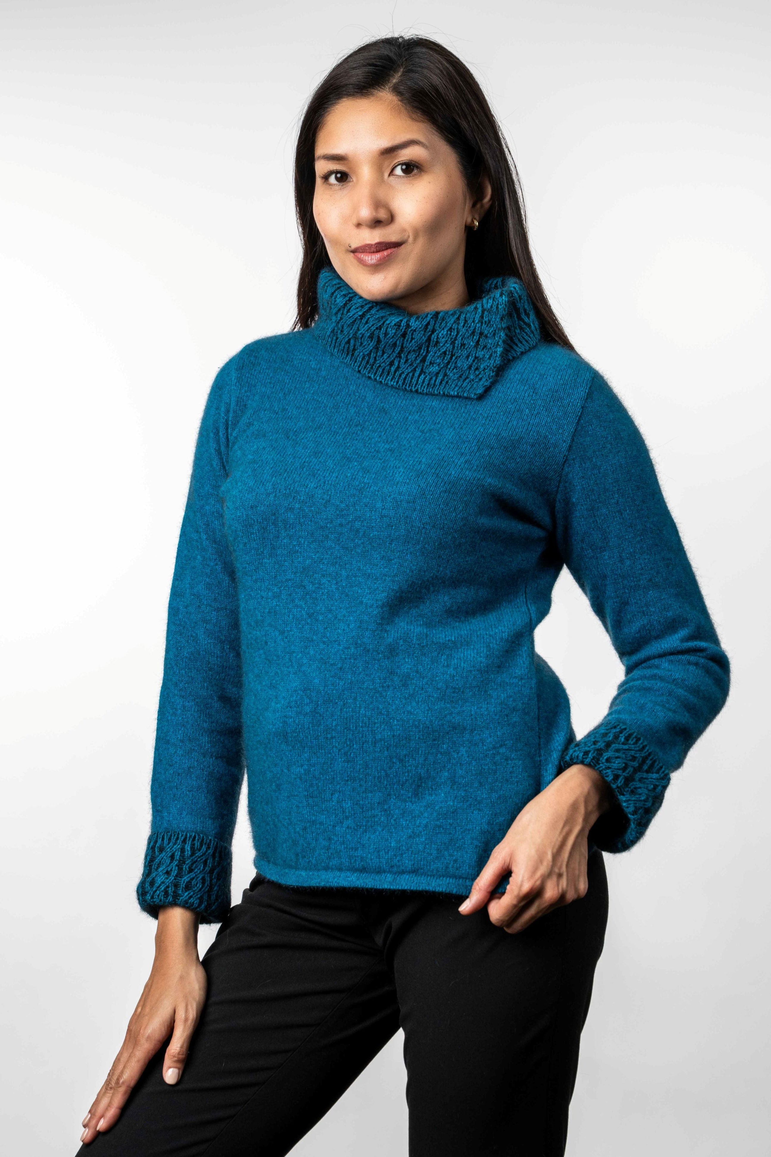 Two Tone Possum Merino Jumper
