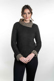 Possum Merino Two Tone Jumper - Koru Knitwear