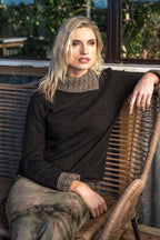 Two Tone Possum Merino Jumper