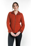 Possum Merino Two Tone Trim Jacket - Koru Knitwear