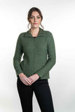 Possum Merino Shaped Zip Jacket - Koru Knitwear