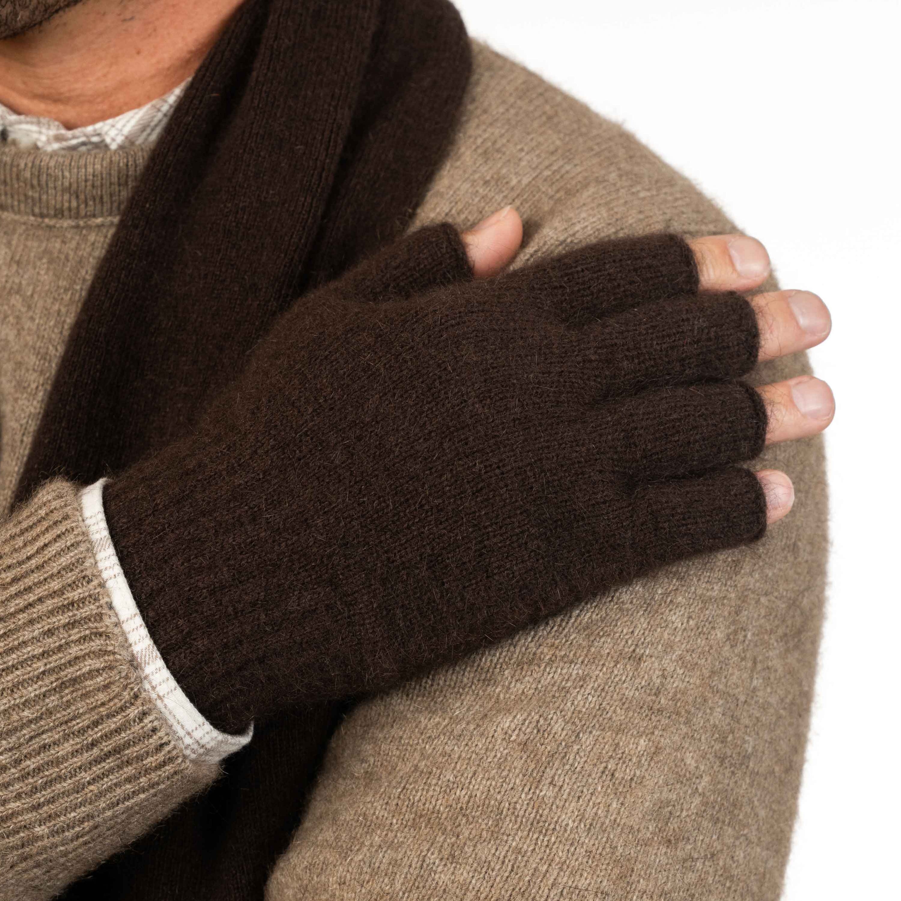 Fingerless Possum Merino Gloves