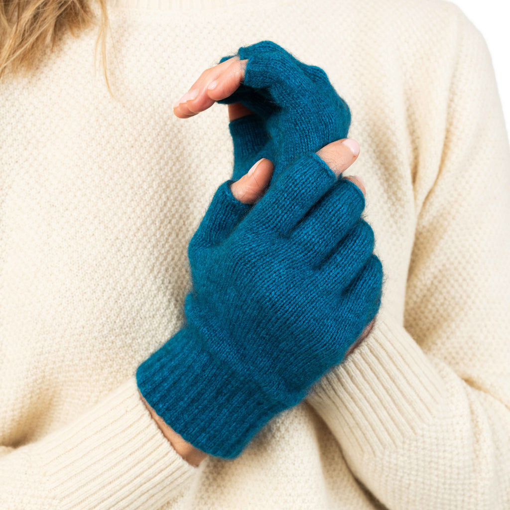 Fingerless Possum Merino Gloves