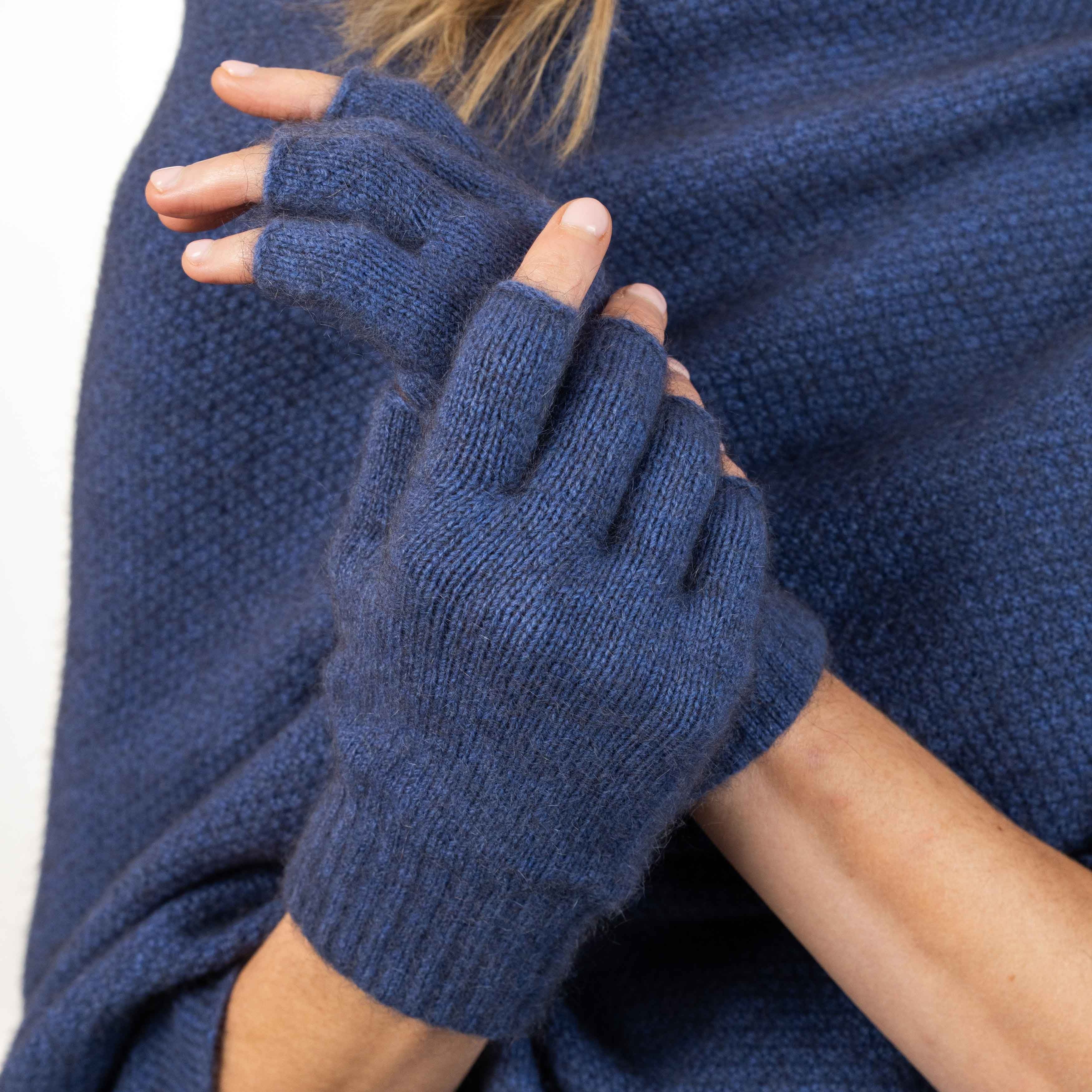 Fingerless Possum Merino Gloves