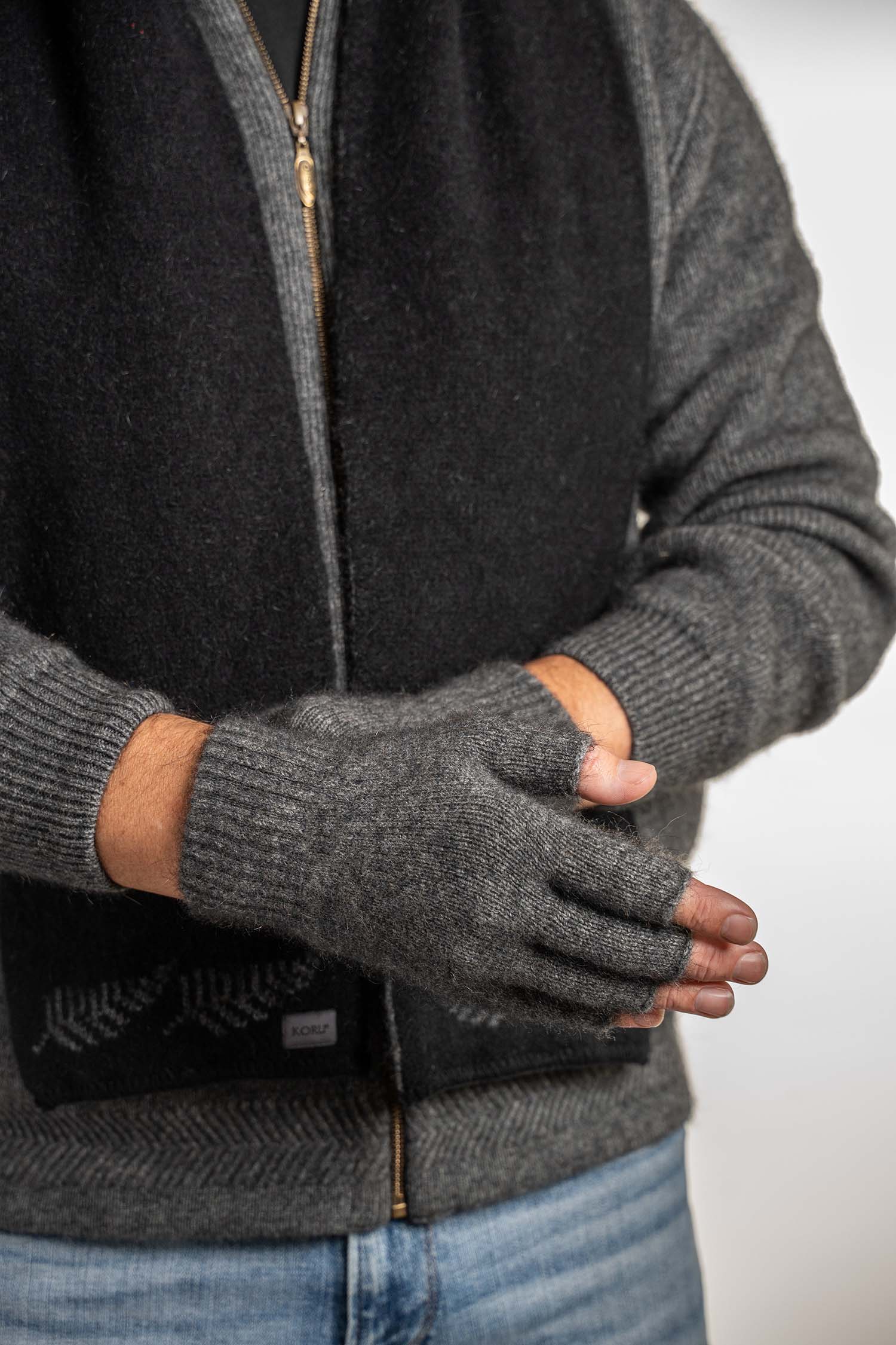 Fingerless Possum Merino Gloves Main image