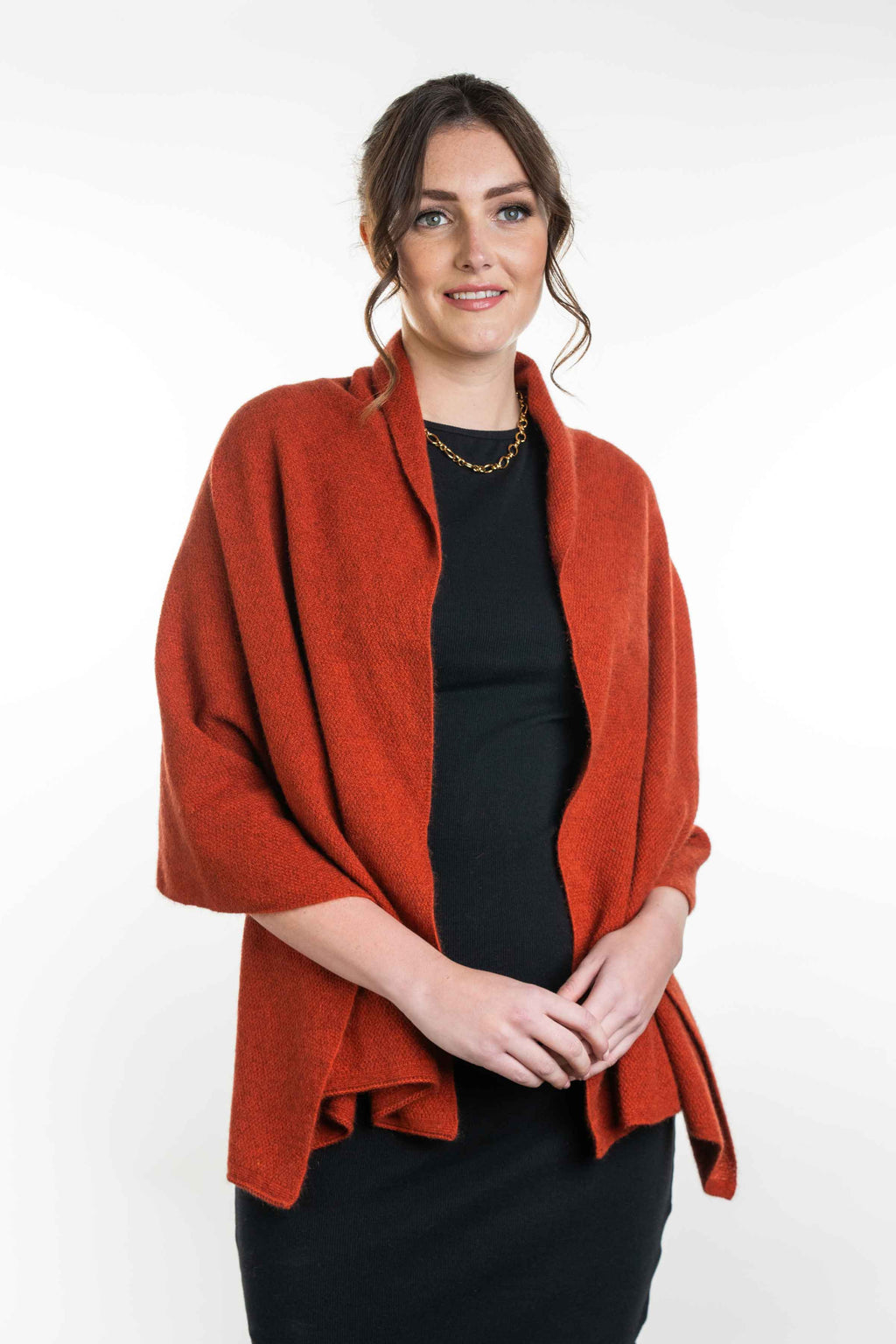 Lightweight Moss Stitch Possum Merino Wrap
