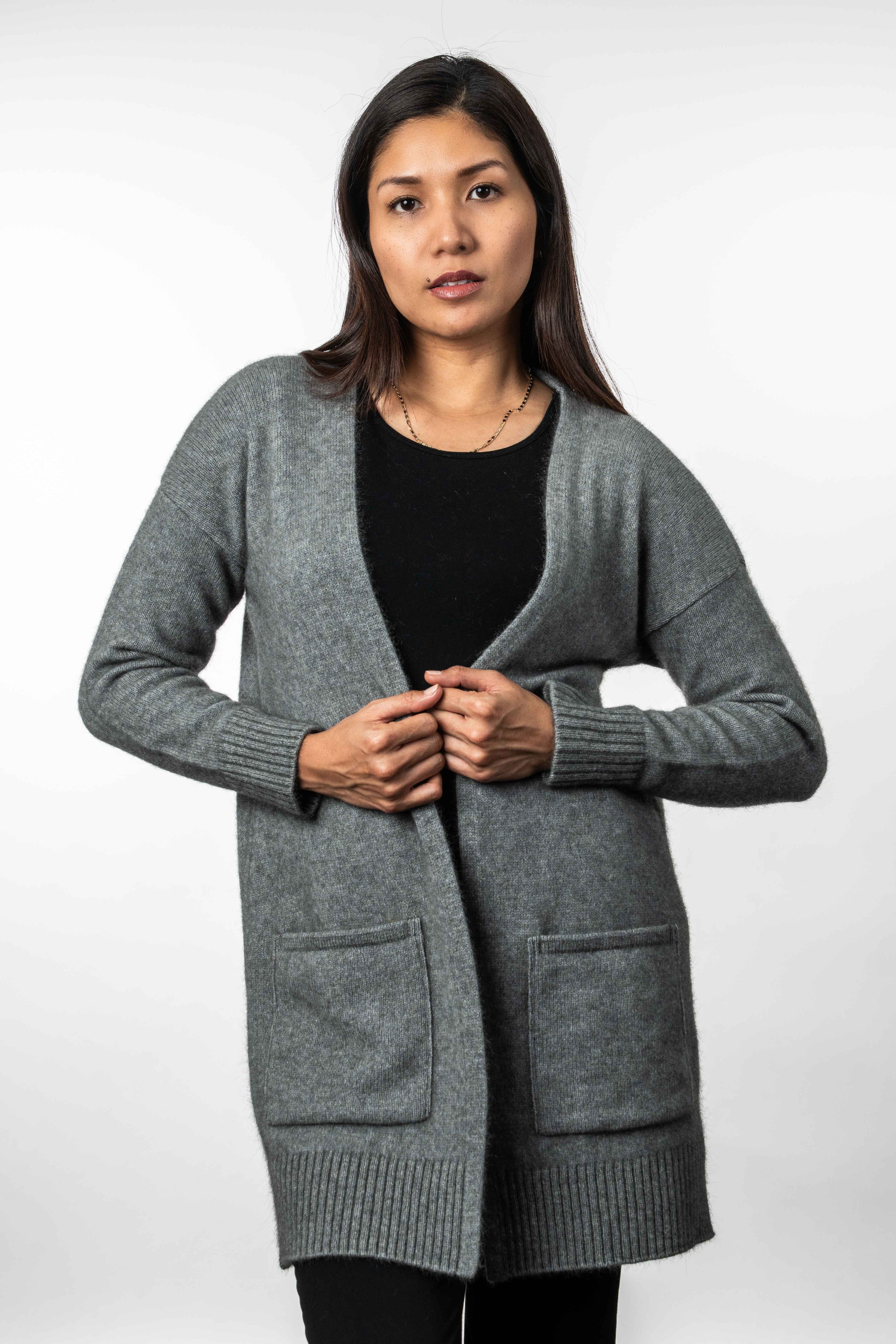 Long Line Possum Merino Cardigan