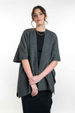 Possum Merino Zig Zag Textured Cape - Koru Knitwear