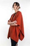 Possum Merino Zig Zag Textured Cape - Koru Knitwear