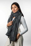 Jacquard Pattern Possum Merino Wrap