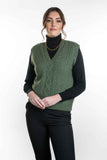 Possum Merino Cable Vest - Koru Knitwear