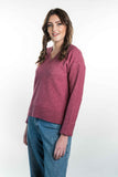 Possum Merino V-Neck Ribbed Jumper - Koru Knitwear