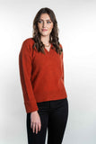 Possum Merino V-Neck Ribbed Jumper - Koru Knitwear