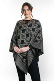 Possum Merino Diamond Poncho - Koru Knitwear