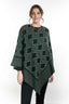 Diamond Pattern Possum Merino Poncho
