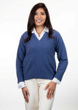 V Neck Possum Merino Jumper