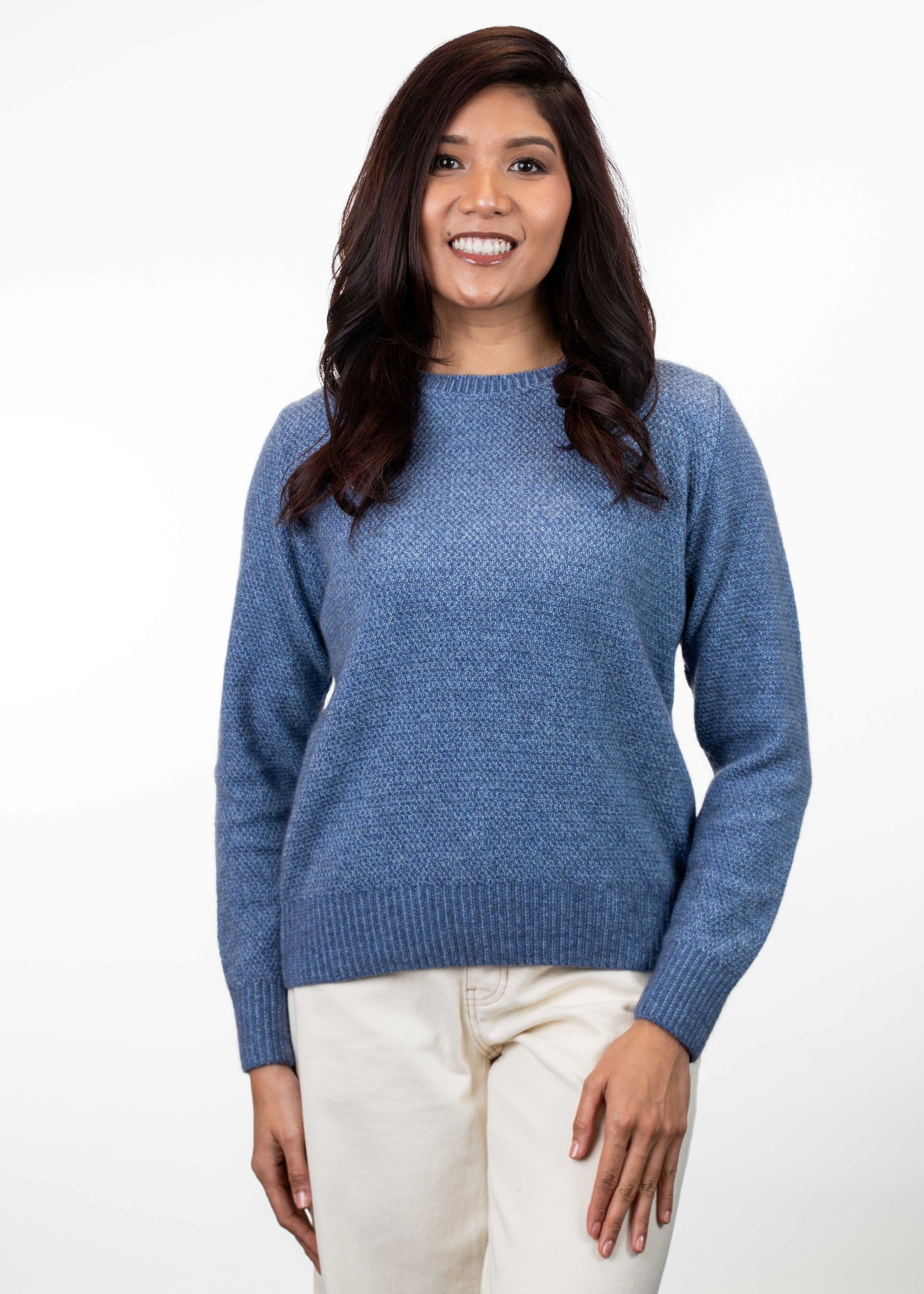 Moss Stitch Plated Possum Merino Jumper Main image