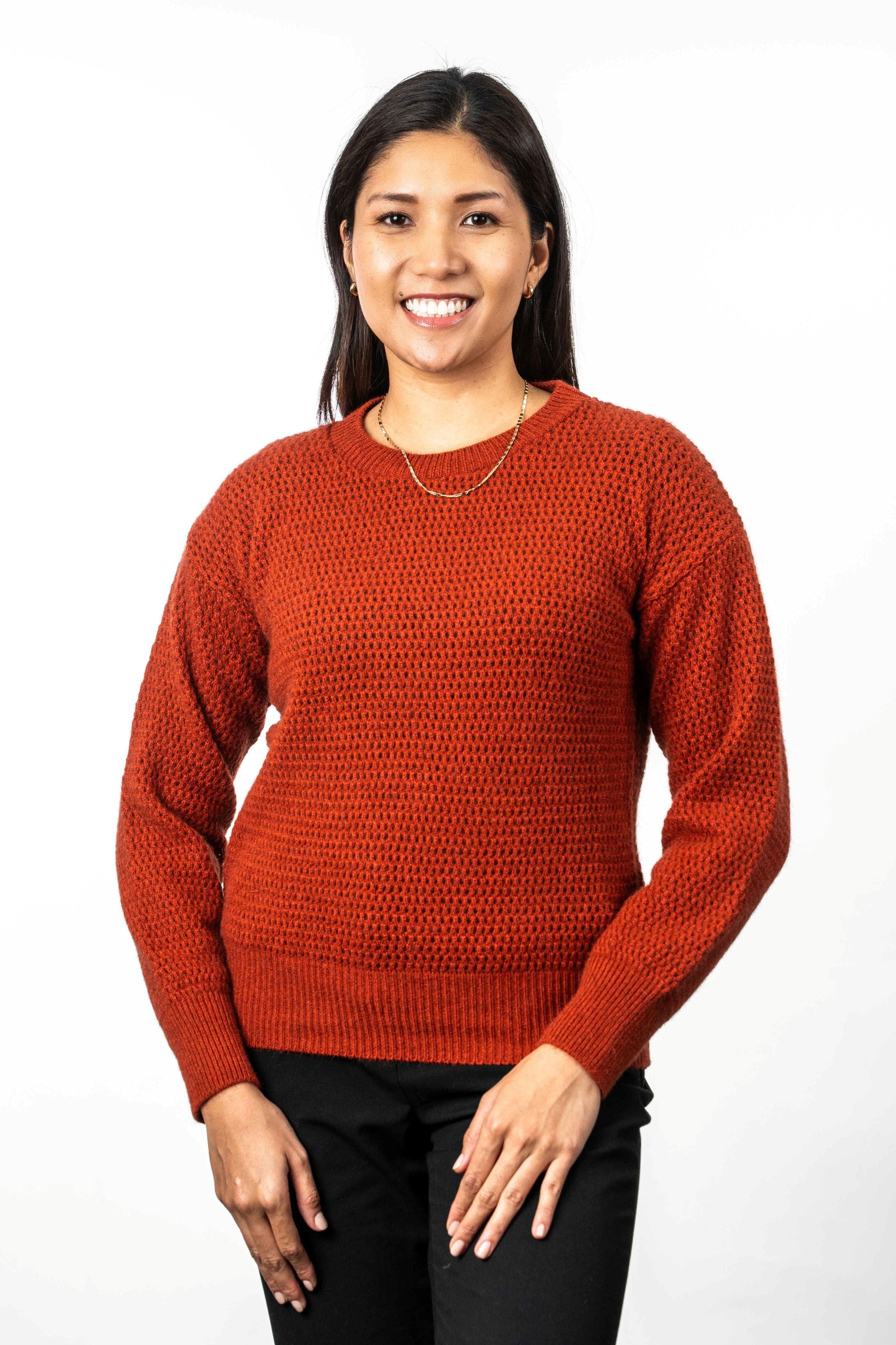 Crochet Knit Possum Merino Jumper