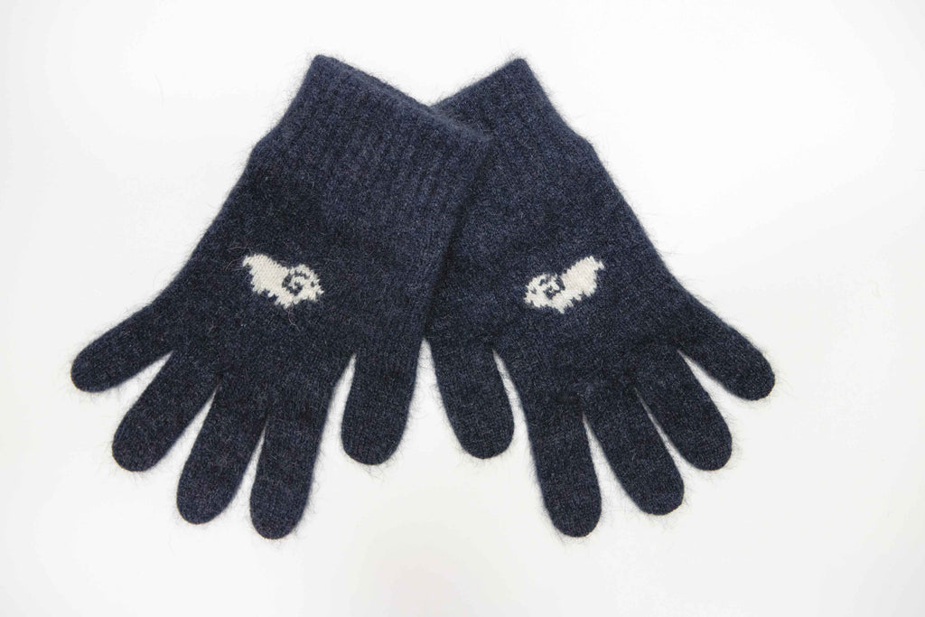Sheep Motif Possum Merino Gloves