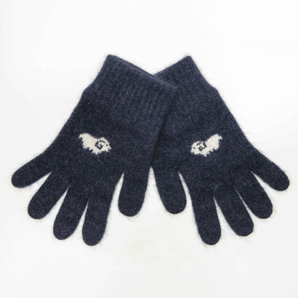 Sheep Motif Possum Merino Gloves
