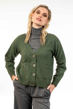 Classic V Neck Possum Merino Cardigan