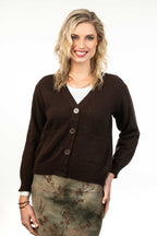 Classic V Neck Possum Merino Cardigan