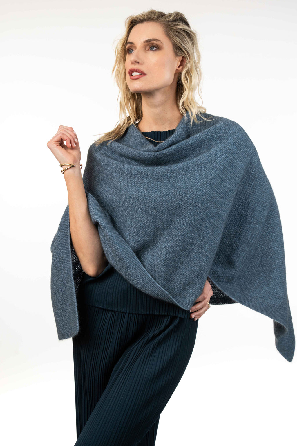 Double Moss Stitch Multi-Way Wrap