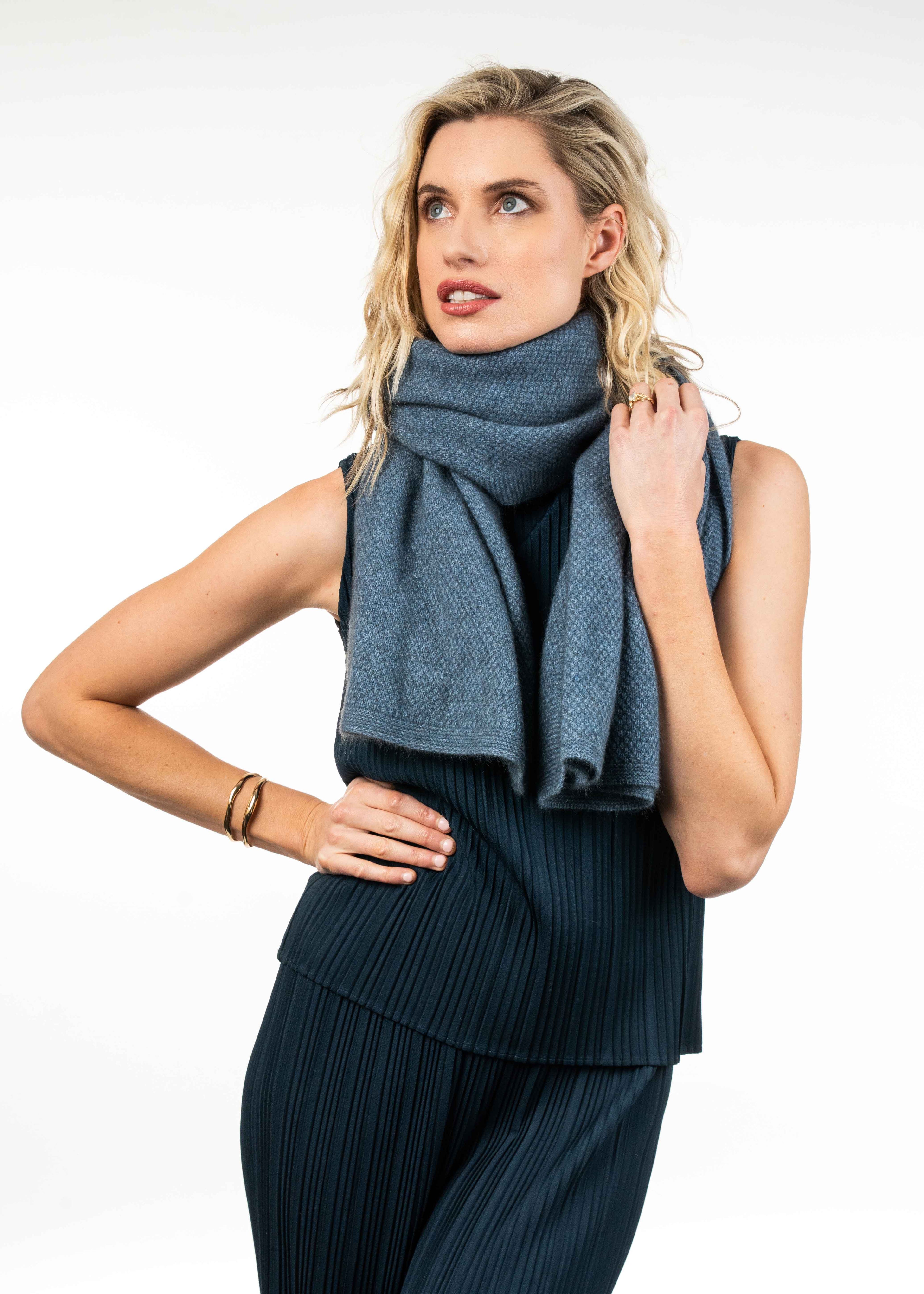 Double Moss Stitch Multi-Way Wrap
