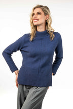 Roll Neck Rib Possum Merino Jumper