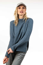 Roll Neck Rib Possum Merino Jumper