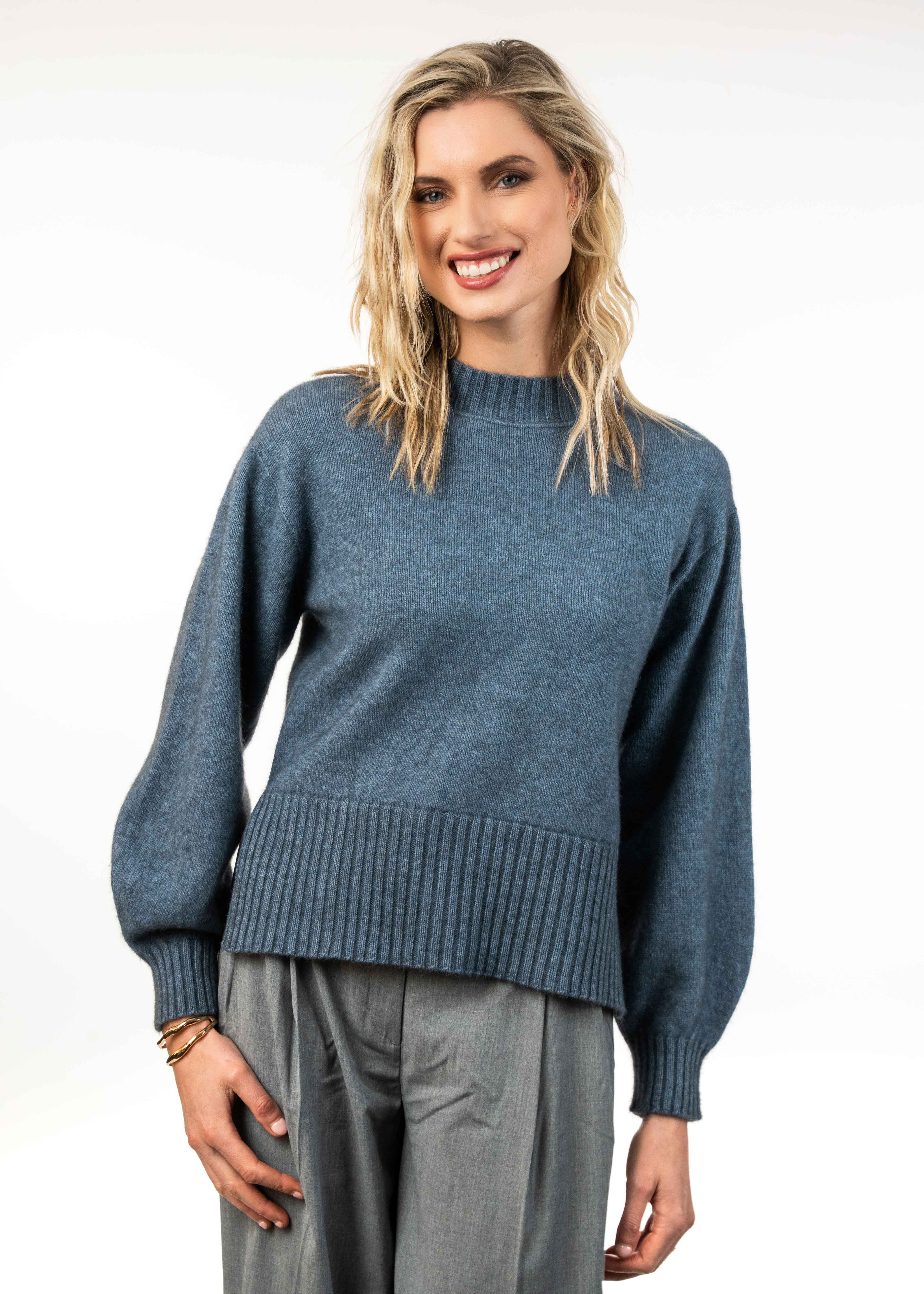 Split Hem Possum Merino Jumper