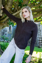 Rib Detail Possum Merino Jacket