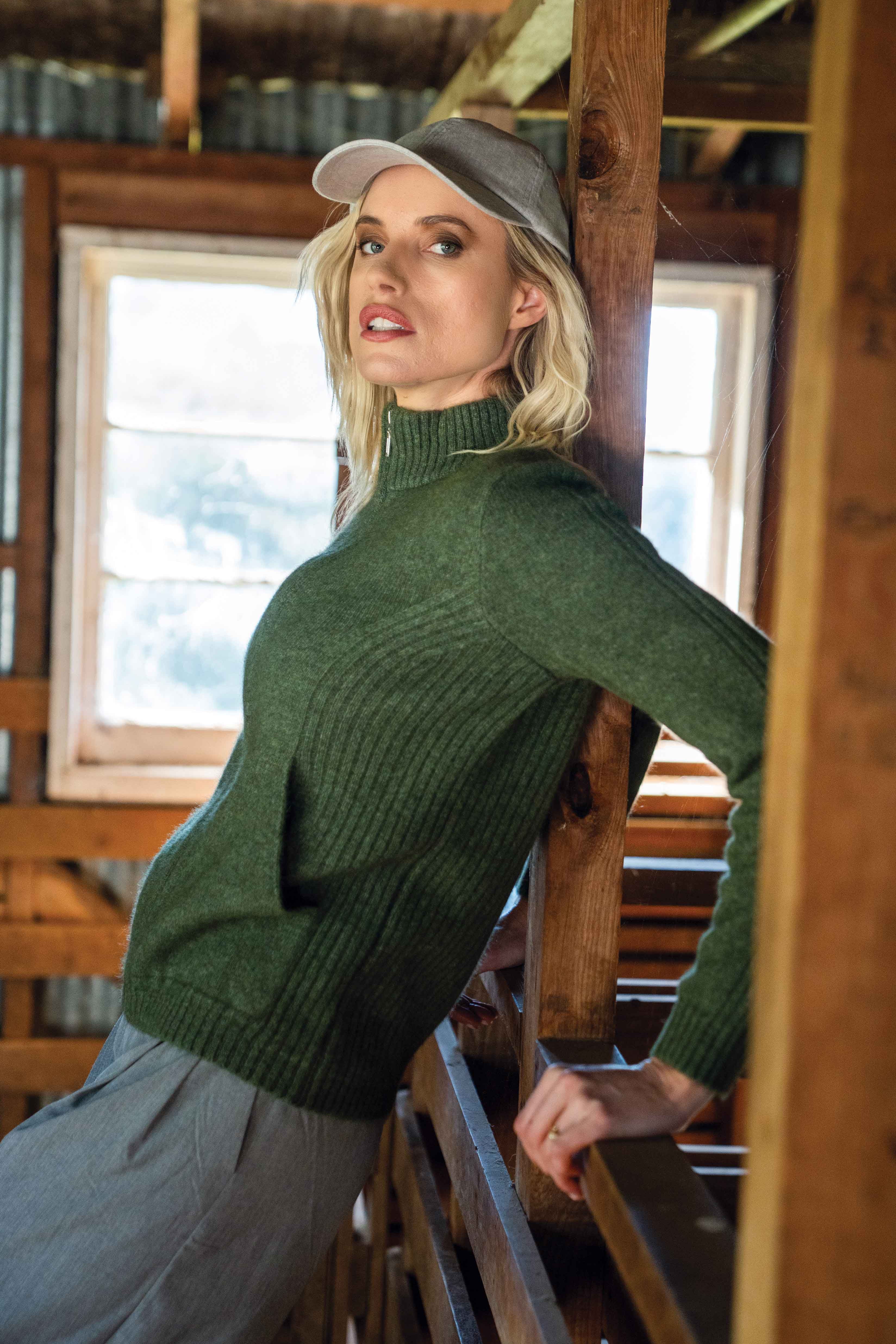 Rib Detail Possum Merino Jacket